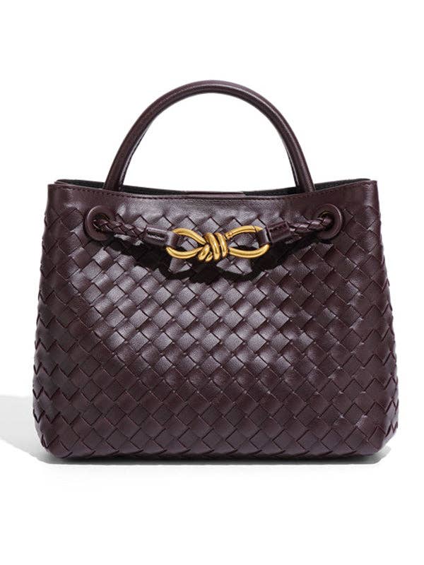 Ateljemel Geweven Schoudertas Paars