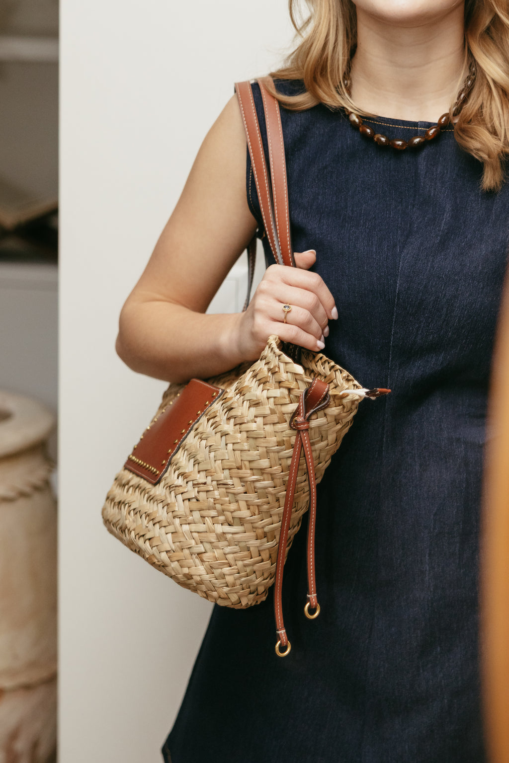 Ateljemel Mouwloze Denim Mini Jurk