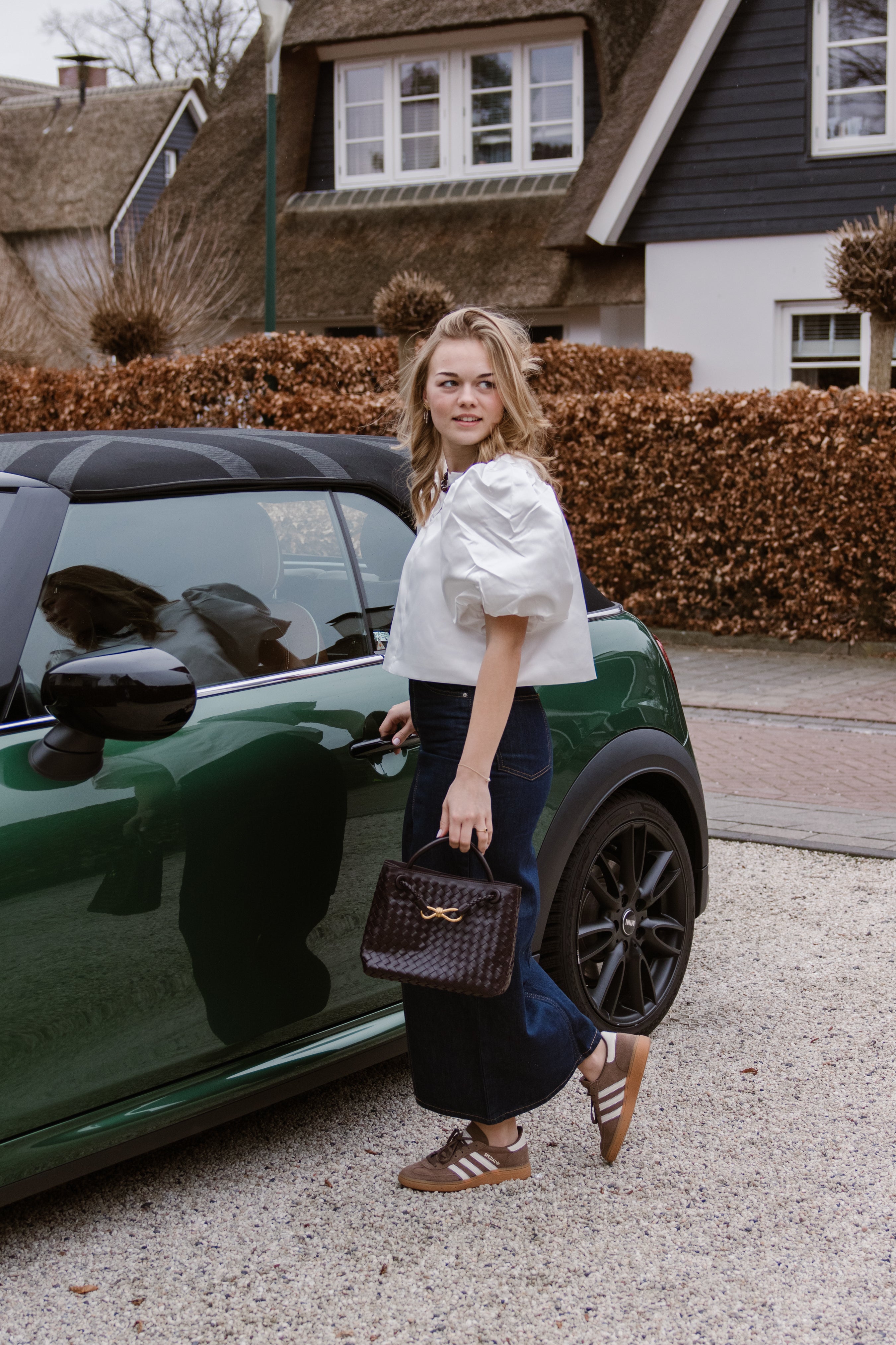 Ateljemel Maxi Spijkerrok met Split Donkerblauw